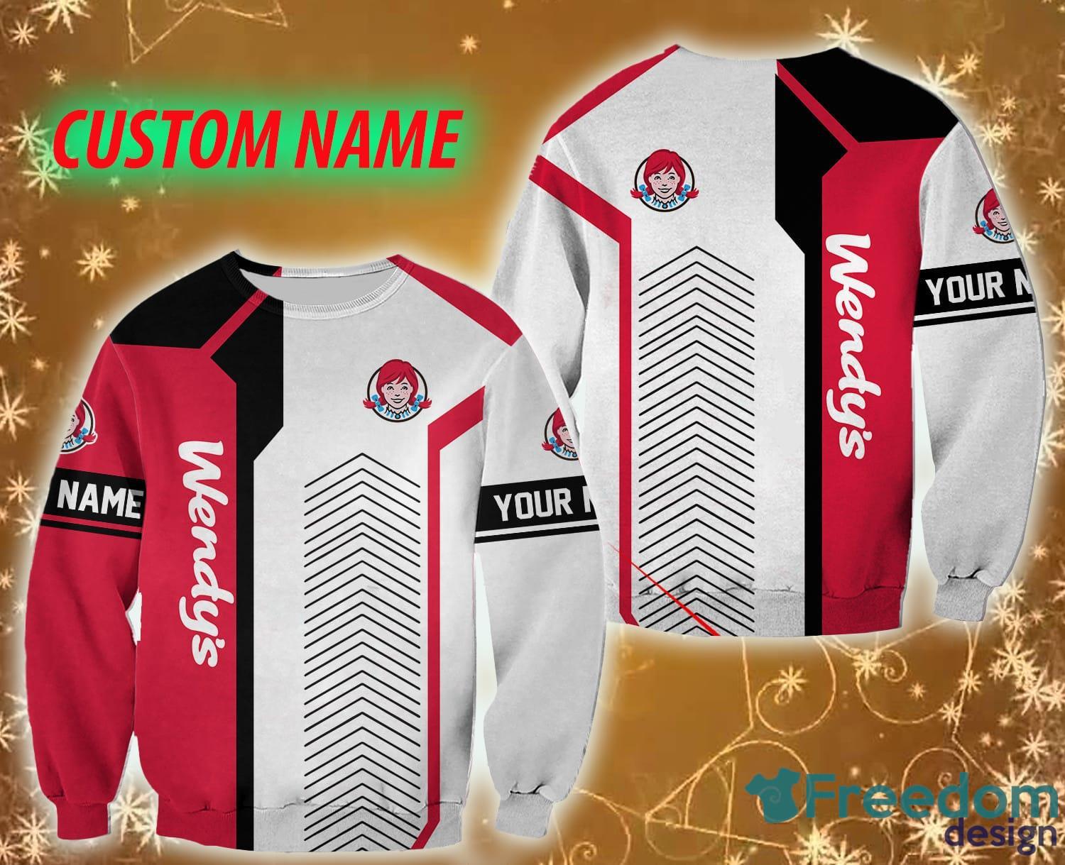 wendy's Logo Brands Custom Name Turtleneck 3D Sweatshirt For Men And Women Gift Christmas image wendy's Logo Brands Custom Name Turtleneck 3D Sweatshirt For Men And Women Gift Christmas