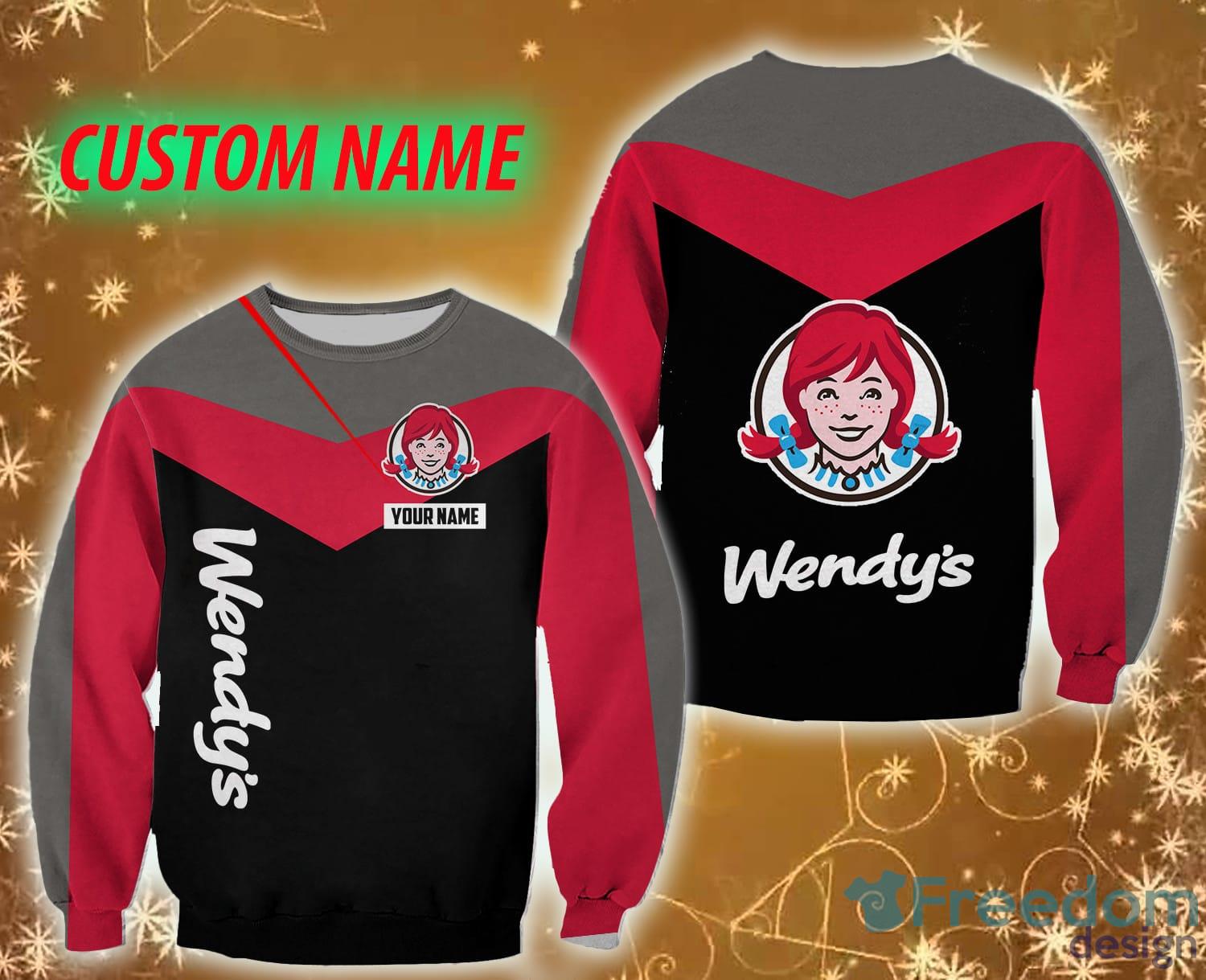 wendy's Logo Brands Custom Name Warmth 3D Sweatshirt For Men And Women Gift Christmas image wendy's Logo Brands Custom Name Warmth 3D Sweatshirt For Men And Women Gift Christmas