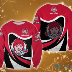wendy’s Logo Brands Custom Name Wreath 3D Sweatshirt For Men And Women Gift Christmas