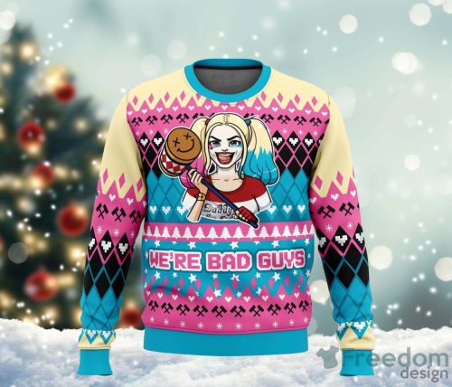 We’re Bad Guys Ugly Sweater Christmas Ugly Sweater For Holiday Xmas Family Gift Product Photo 1