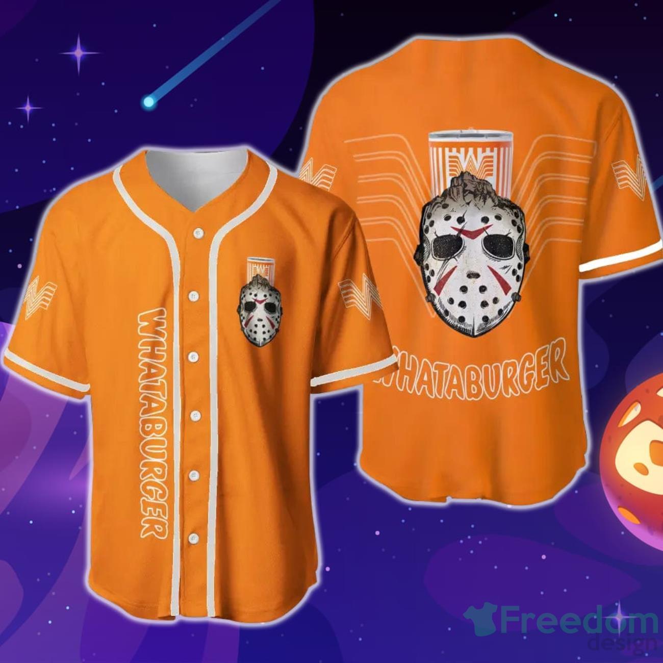 Whataburger Horror Halloween Baseball Jersey - Freedomdesign