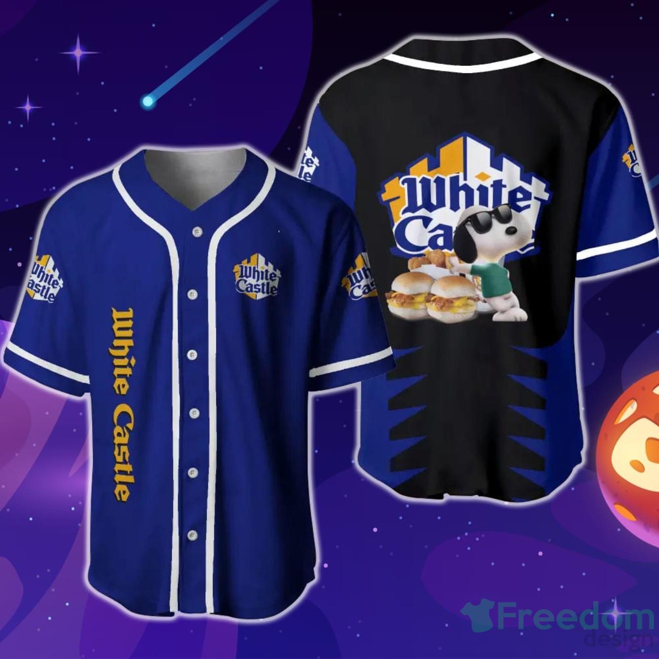 Peanuts Freeze Max Home of the Free Baseball Jersey - White