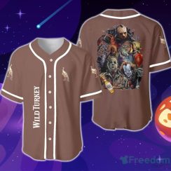 Wild Turkey Halloween Horror Character Baseball Jersey