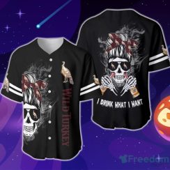 Wild Turkey Women I Drink What I Want Baseball Jersey