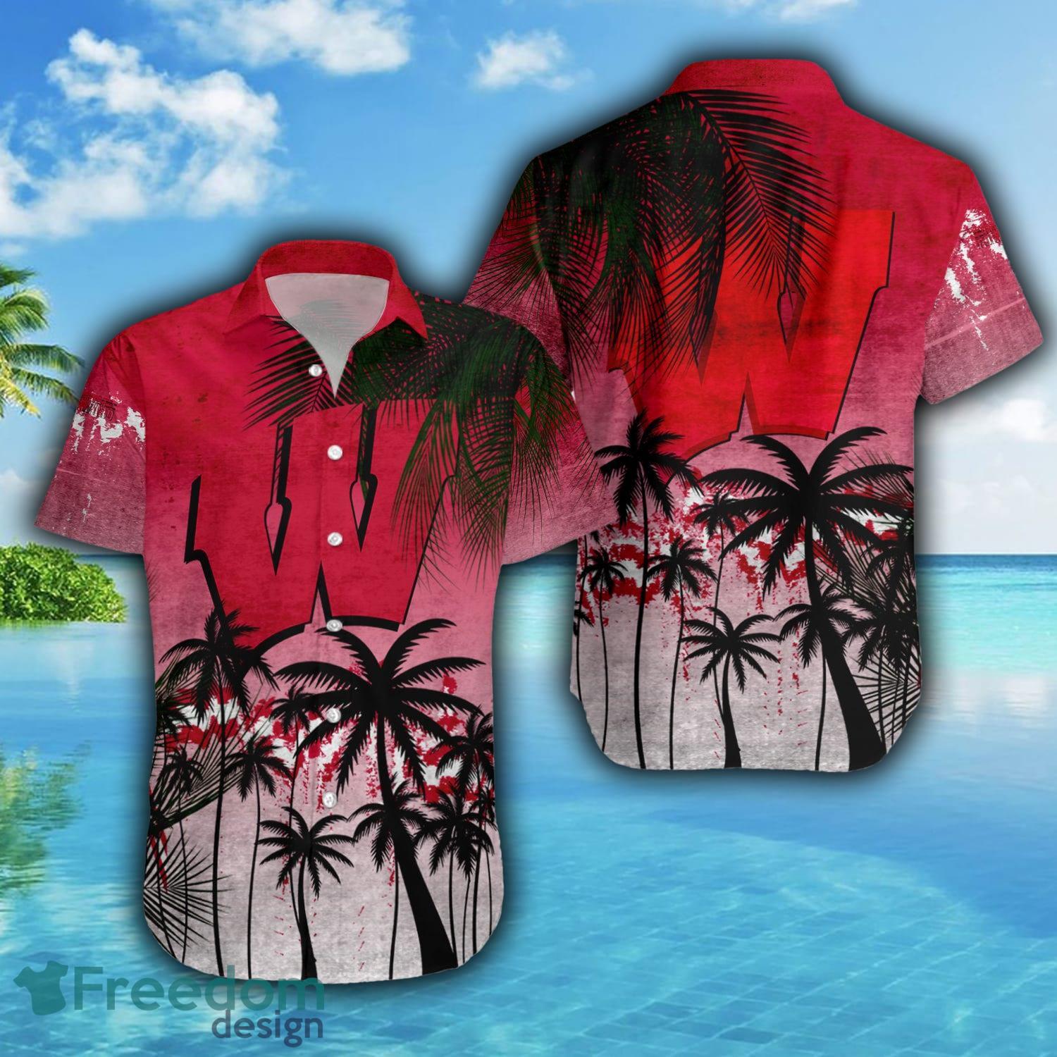 Wisconsin Badgers Hawaiian Shirt Girl Messy Bun Badgers Gift