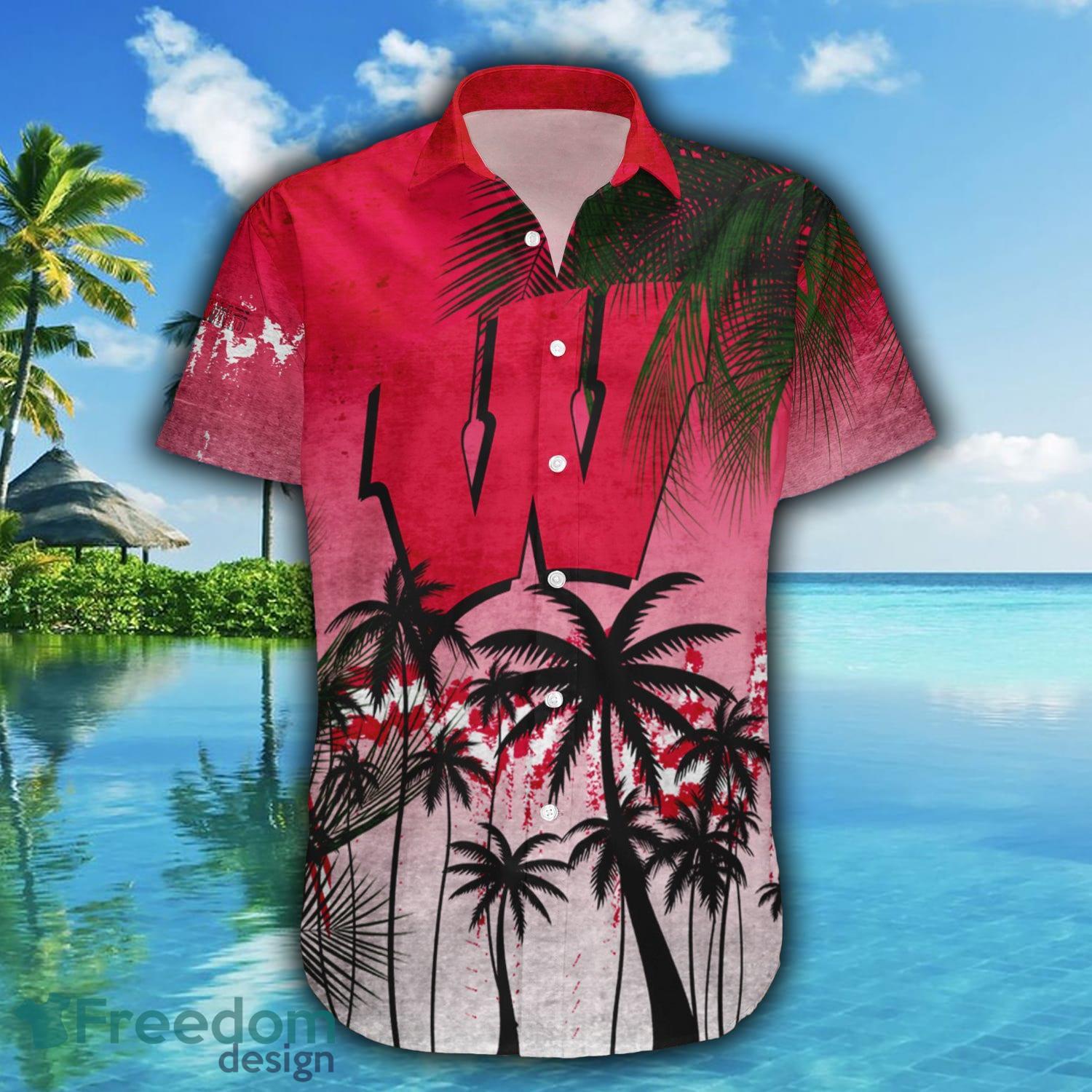 Wisconsin Badgers Hawaiian Shirt Girl Messy Bun Badgers Gift