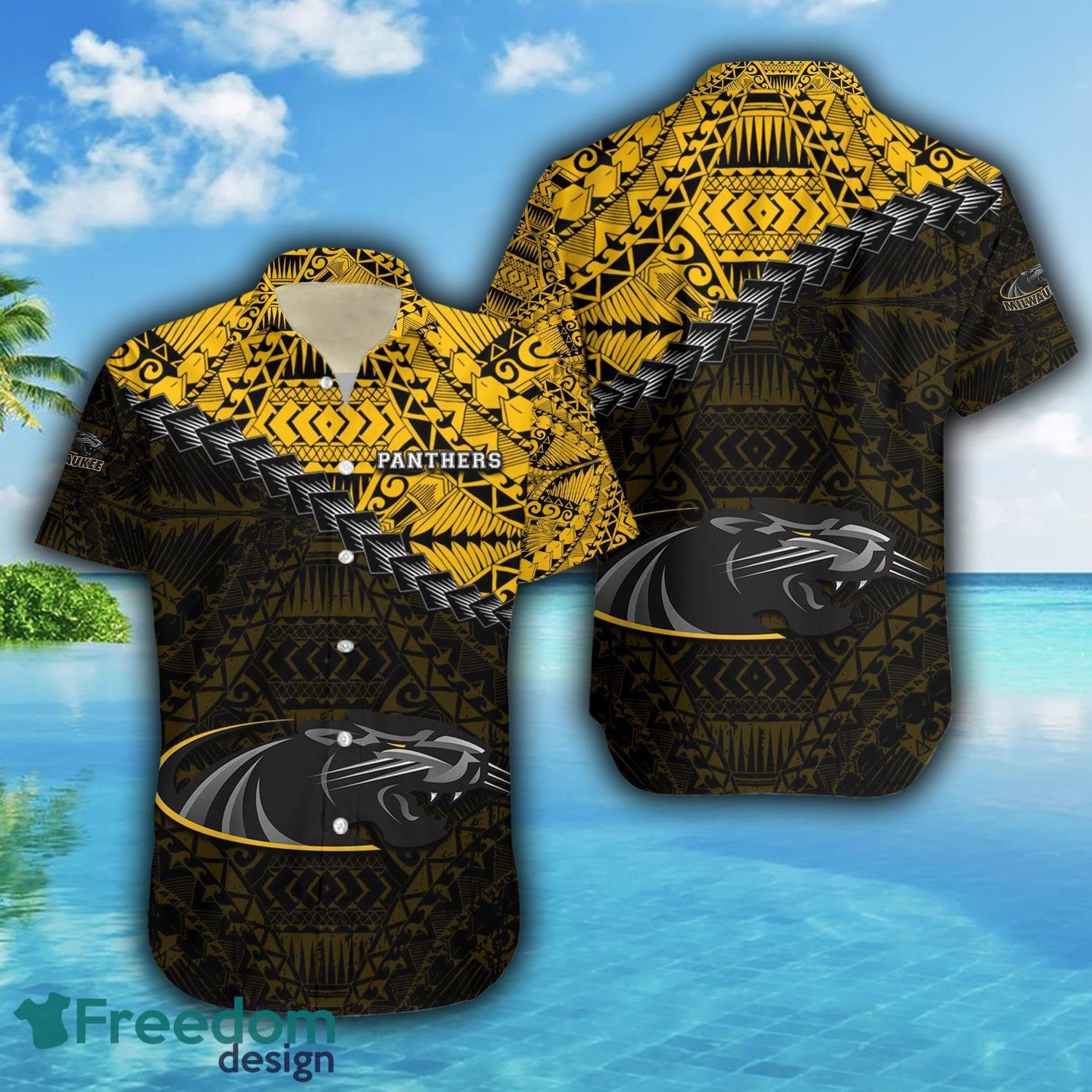 FIU Panthers 3D Hawaiian Shirt Grunge Polynesian TattooNCAA Summer Beach  For Fans Gift - Freedomdesign