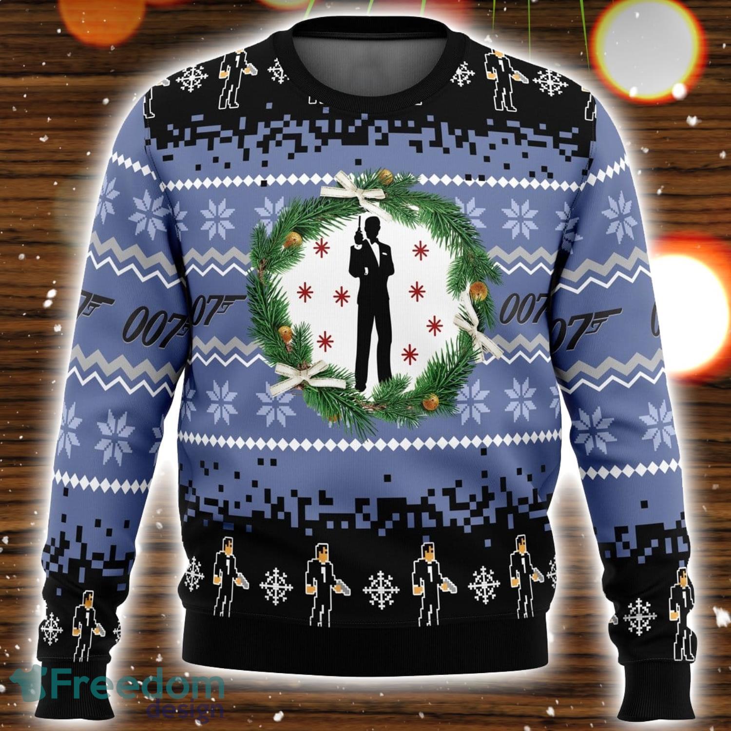 007 James Bond Ugly Christmas Sweater Christmas Party Gift For Men And Women image 007 James Bond Ugly Christmas Sweater Christmas Party Gift For Men And Women Product Photo 2
