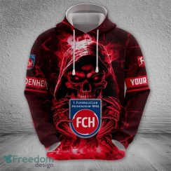 1 FC Heidenheim Death 3D Hoodie, Long Sleeve, T Shirt, Zip Hoodie AOP For Men And Women - 1 FC Heidenheim Hoodie, SweatShirt_3
