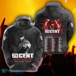 50 Cent Band Style Show clothing 3D Zip Hoodie Gift For Fans