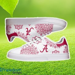 Alabama Crimson Tide Mandala Low Top Skate Sneakers For Men And Women Gift Unisex Shoes - Alabama Crimson Tide Mandala Low Top Skater Shoes_2