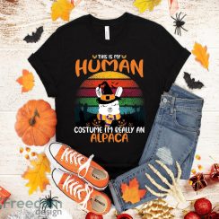 Alpaca Halloween Human Costume Vicuna Llama Easy Diy Gift T-Shirt Halloween Gift