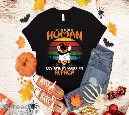 Alpaca Halloween Human Costume Vicuna Llama Easy Diy Gift T-Shirt Halloween Gift Product Photo 1