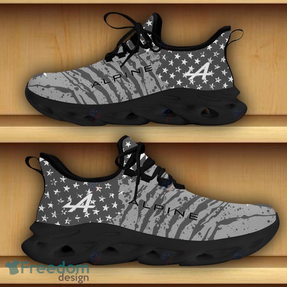 Alpine Car Racing Chunky Sneakers Camo Flag Pattern Navy Max Soul Shoes -  Freedomdesign