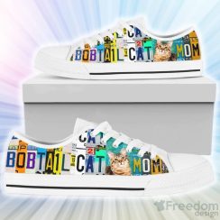 American Bobtail Cat Mom Low Top Canvas Shoes