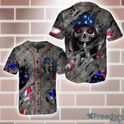 American Flag Grim Reaper Shh Red Eyes Skull Baseball Jersey Shirt Sport Gift For Men And Women