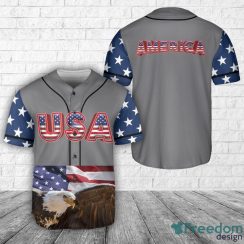 American With Eagle Baseball Jersey Shirt Sport Gift For Men And Women