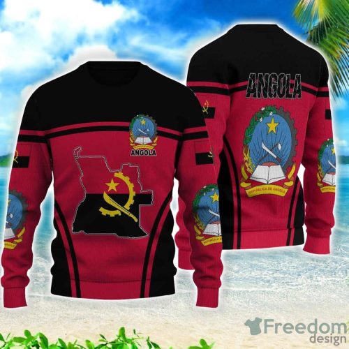 Angola Active Flag All Over Printed 3D Sweater Christmas Gift Product Photo 1