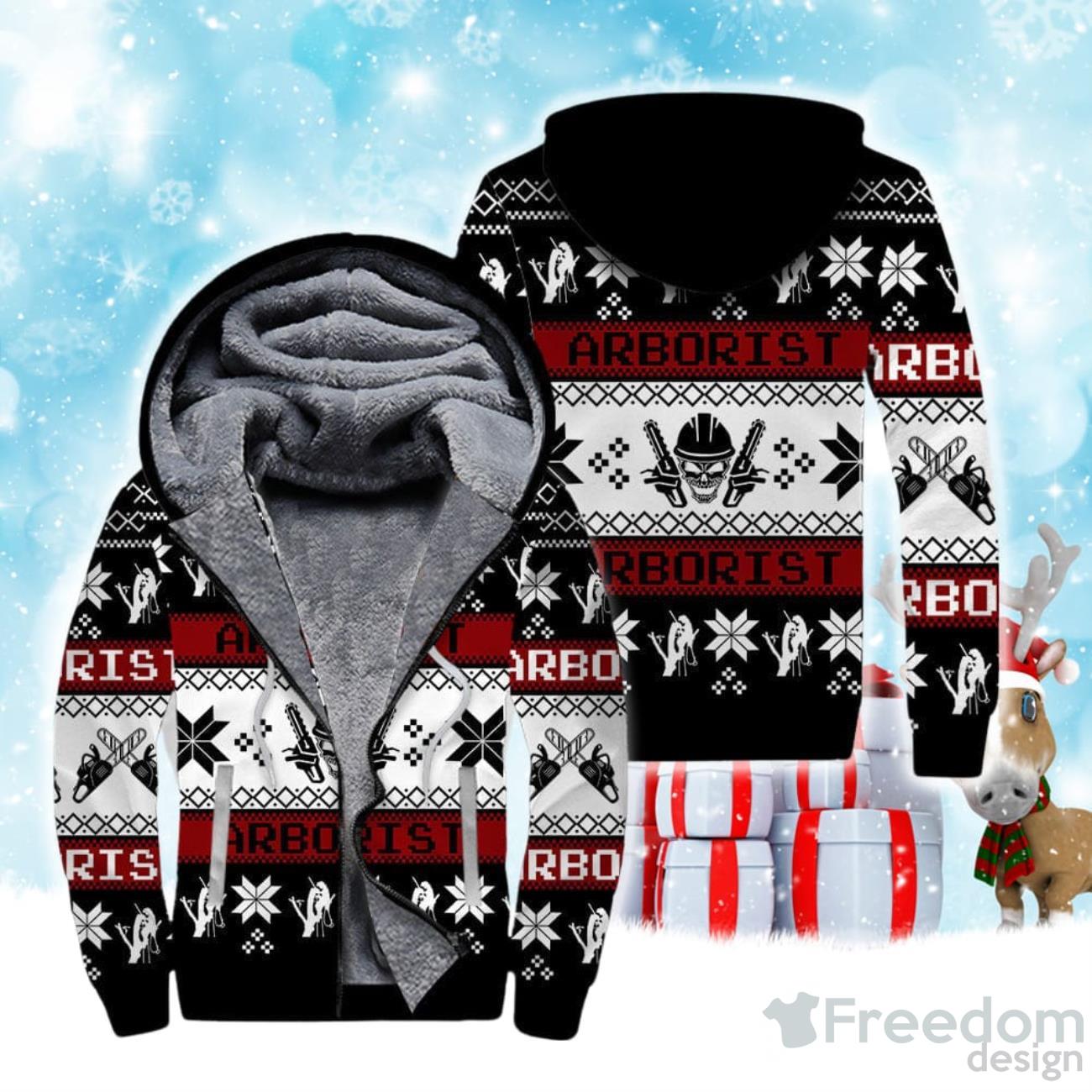 Arborist Merry Christmas Fleece Zip Hoodie image Arborist Merry Christmas Fleece Zip Hoodie Product Photo 1