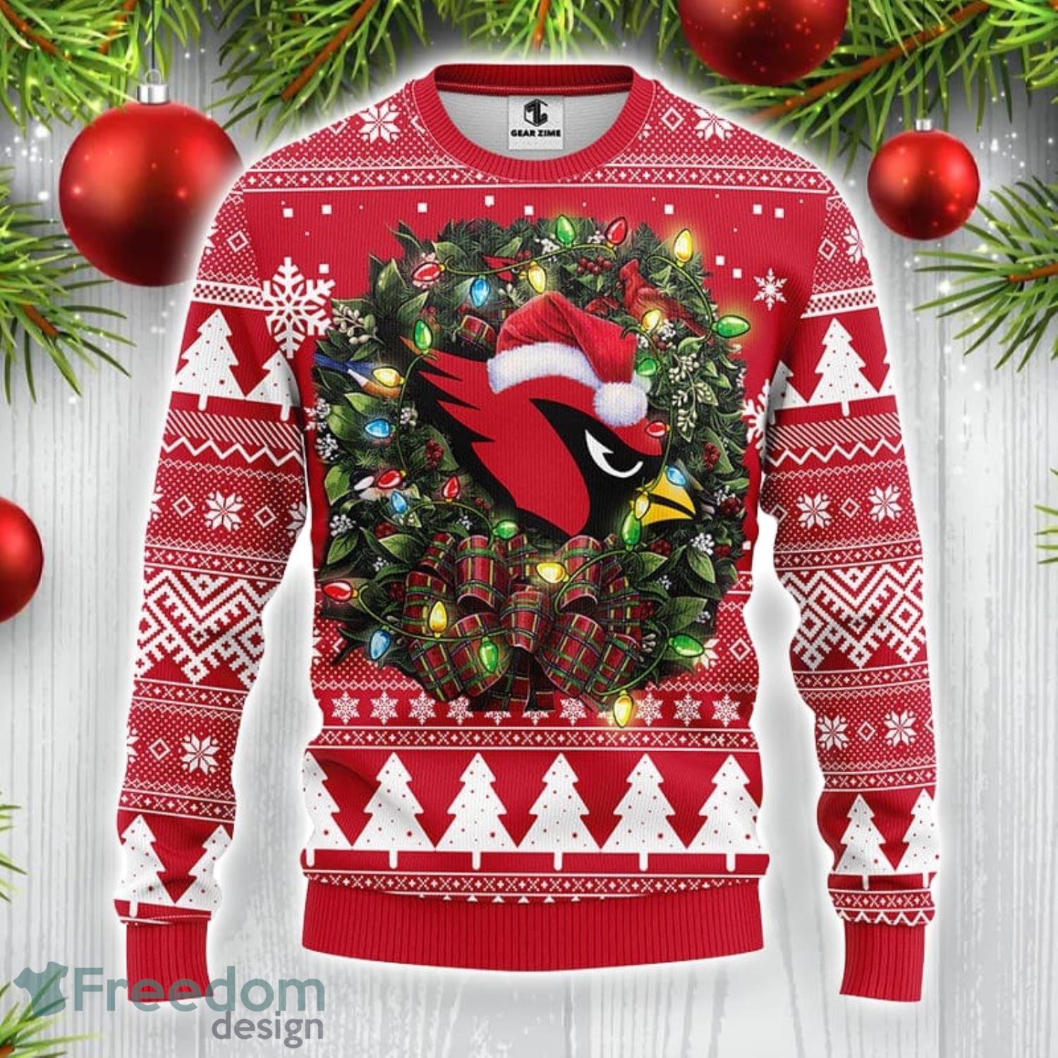 Christmas Gnomes Arizona Cardinals Christmas Gift 3D Baseball Jersey Shirt