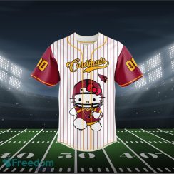 Arizona Cardinals Baseball Jersey NFL Hello Kitty Custom Name & Number Product Photo 2