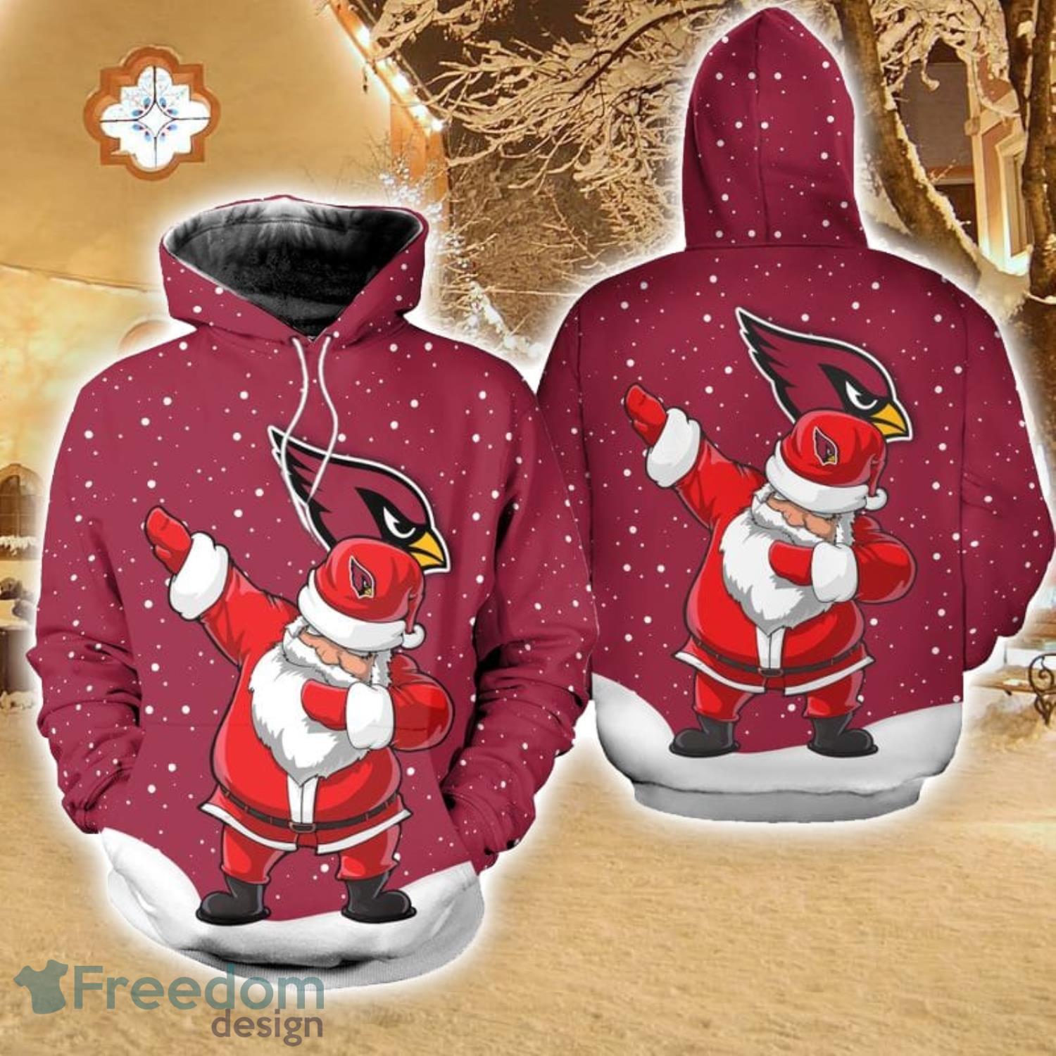 Arizona Cardinals Christmas Dab Santa 3D All Over Print Hoodie image Arizona Cardinals Christmas Dab Santa 3D All Over Print Hoodie Product Photo 1