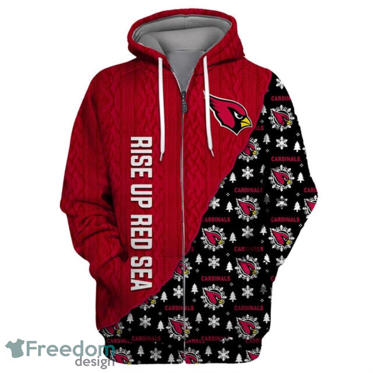 Arizona Cardinals Cool Christmas 3D Hoodie For Men Women image Arizona Cardinals Cool Christmas 3D Hoodie For Men Women Product Photo 2