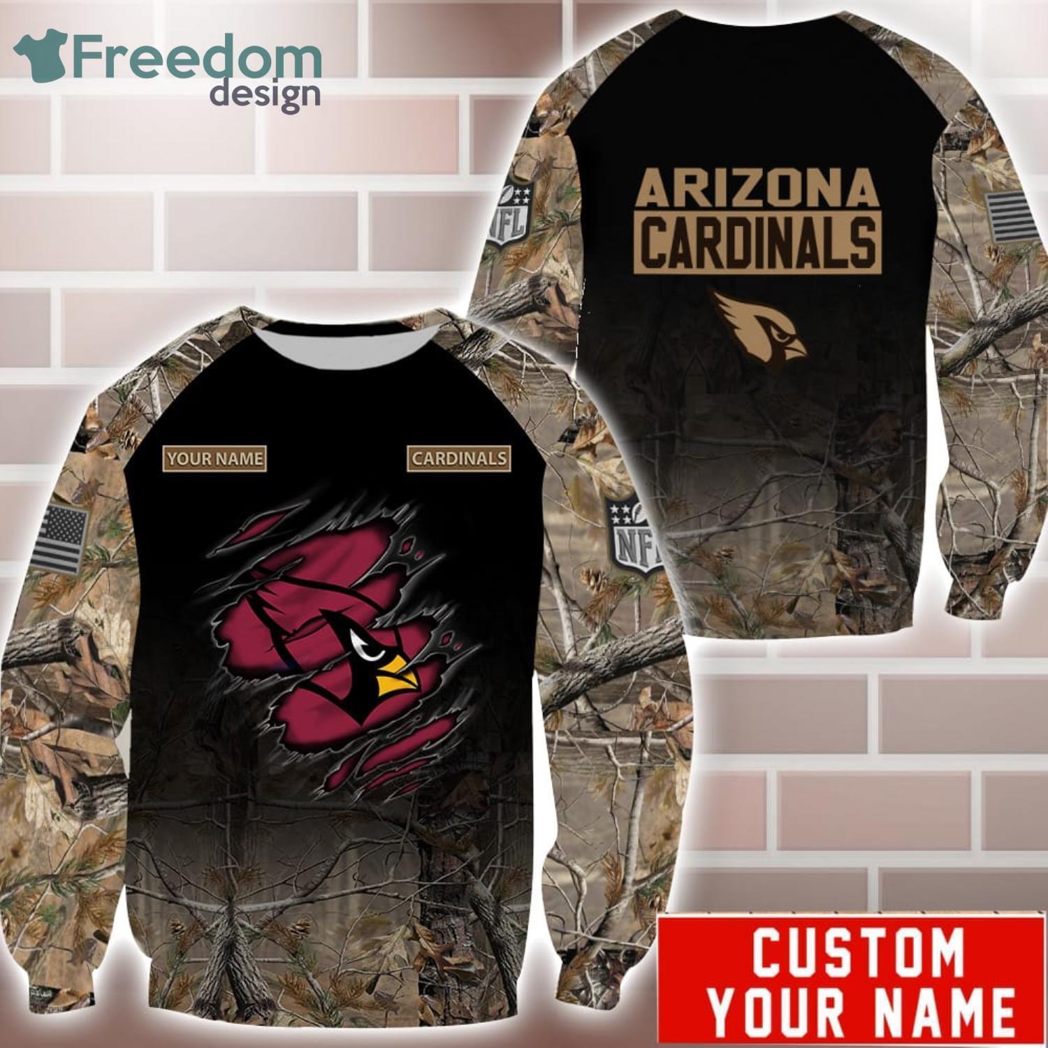 Arizona Cardinals Hoodie Camo Zip Up Hoodies Full Over Print - Banantees