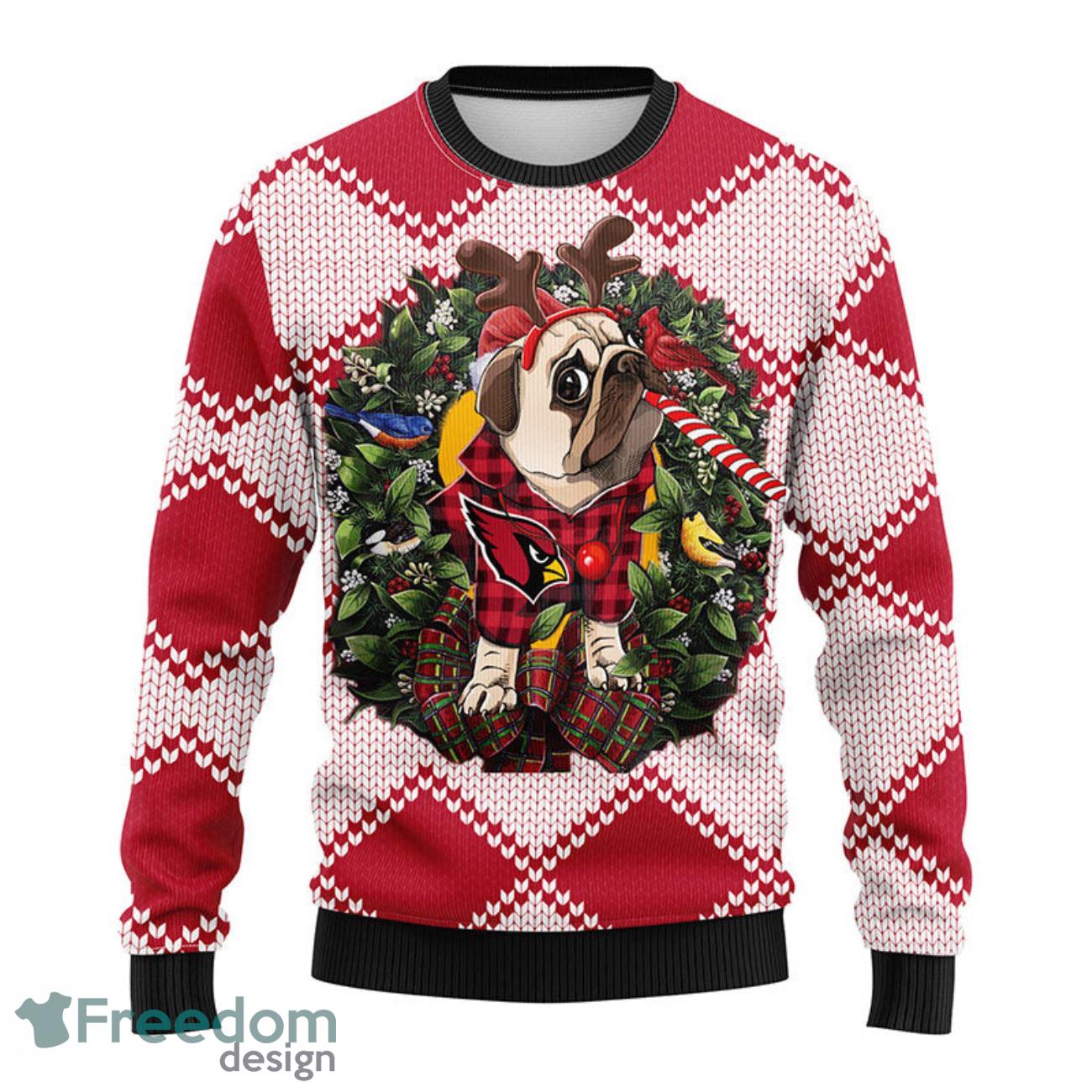 Arizona Cardinals Christmas Skull Halloween Ugly Christmas Sweater -  Banantees