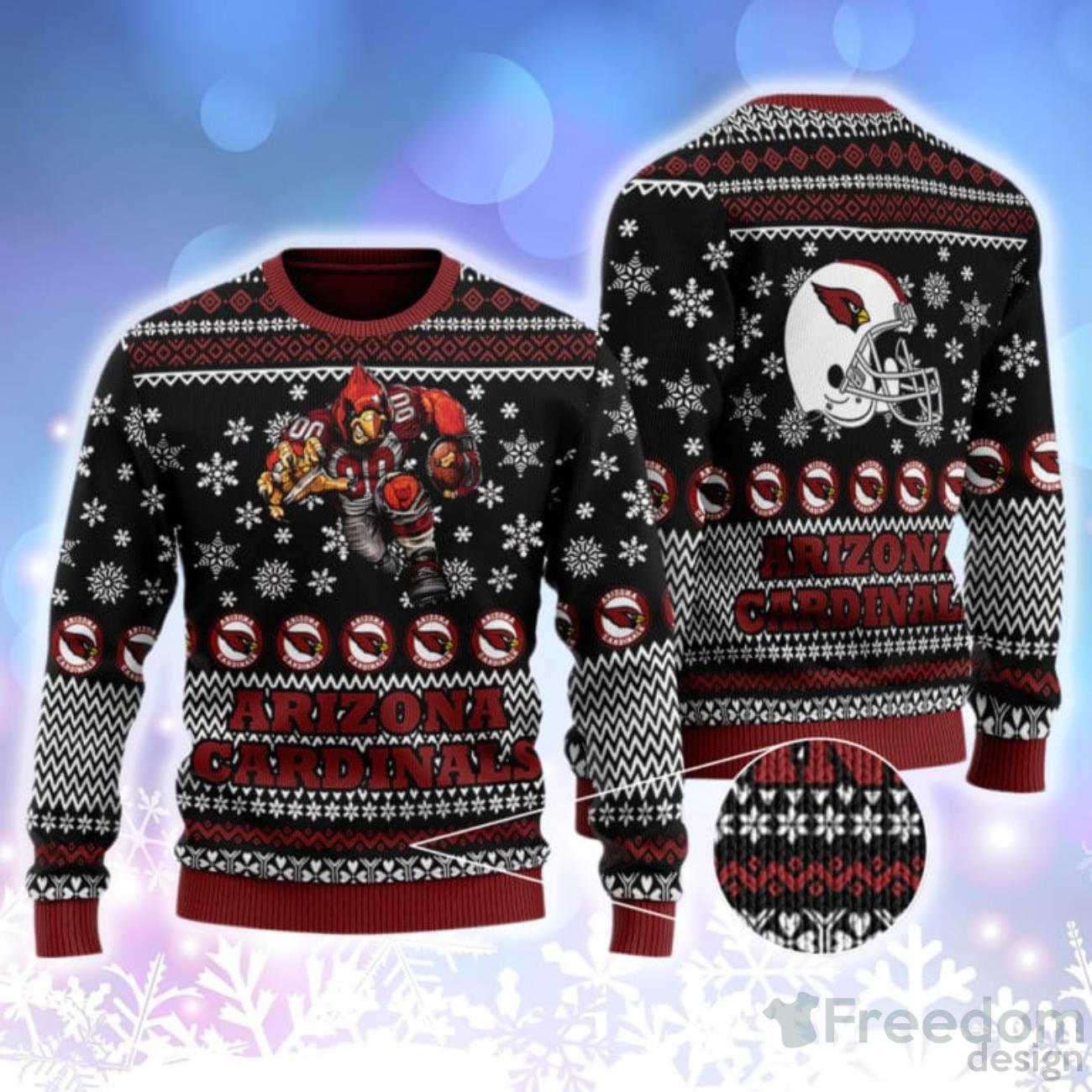 NFL Arizona Cardinals Custom Name Number Ugly Christmas Sweater V3 -  Limotees