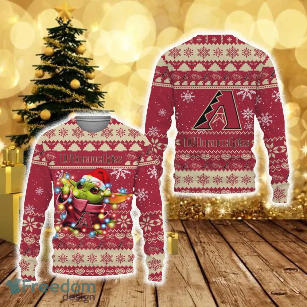 Arizona Diamondbacks Cute Baby Yoda Star Wars 3D Ugly Christmas Sweater  Unisex Men and Women Christmas Gift - Banantees