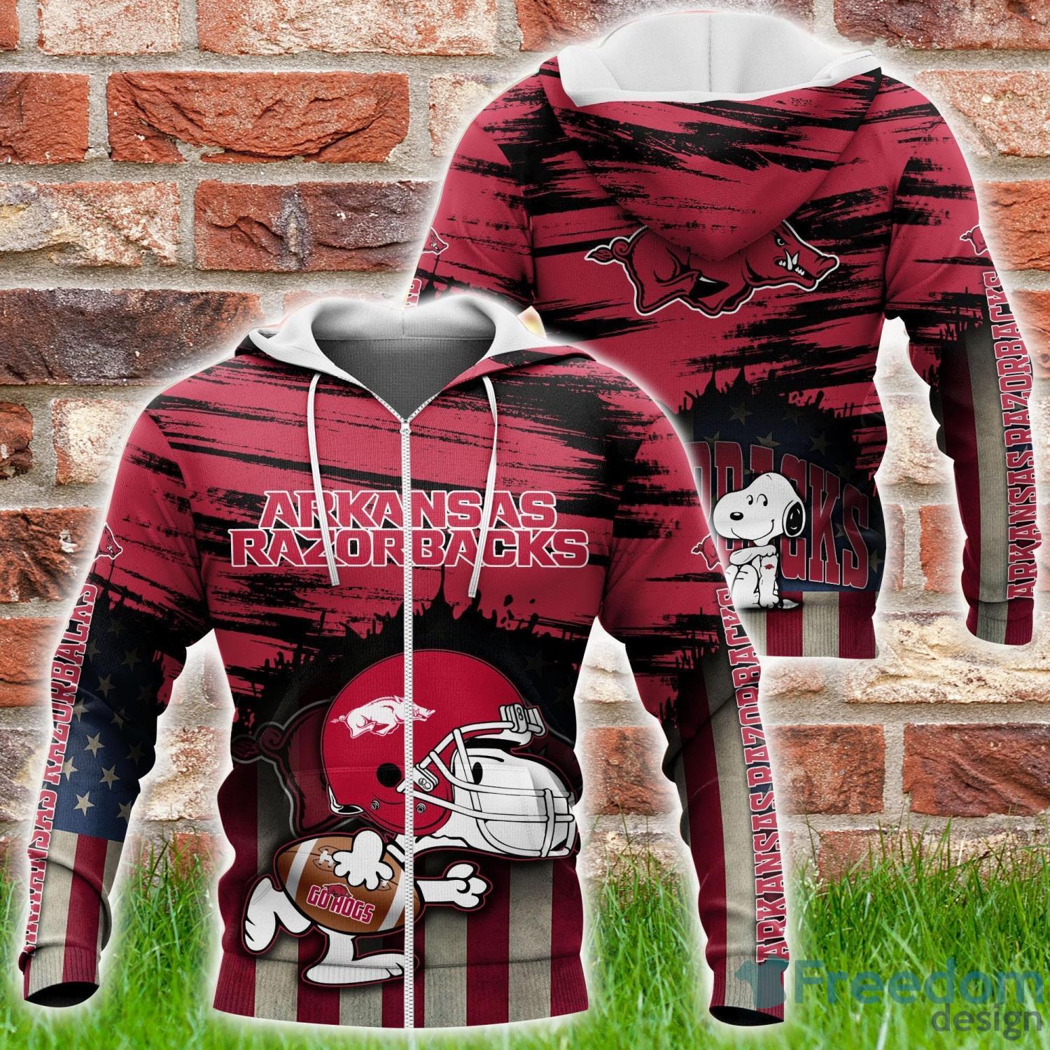 Arkansas Razorbacks NCAA2 Snoopy Sports Hoodie For Fans image Arkansas Razorbacks NCAA2 Snoopy Sports Hoodie For Fans Product Photo 2