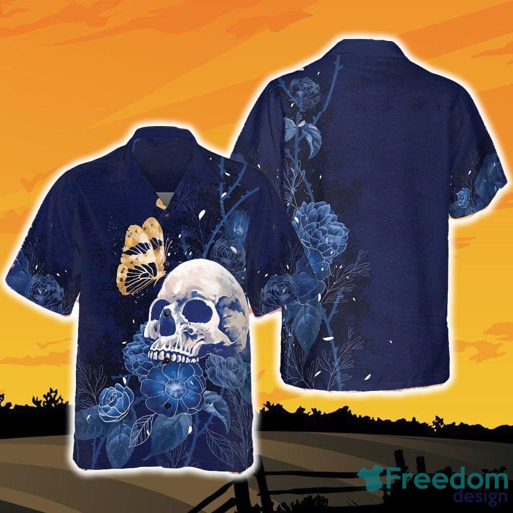 Skull Pirates Retro Style Limited Best Fathers Day Gifts Hawaiian Shirt Men  - Bluecat