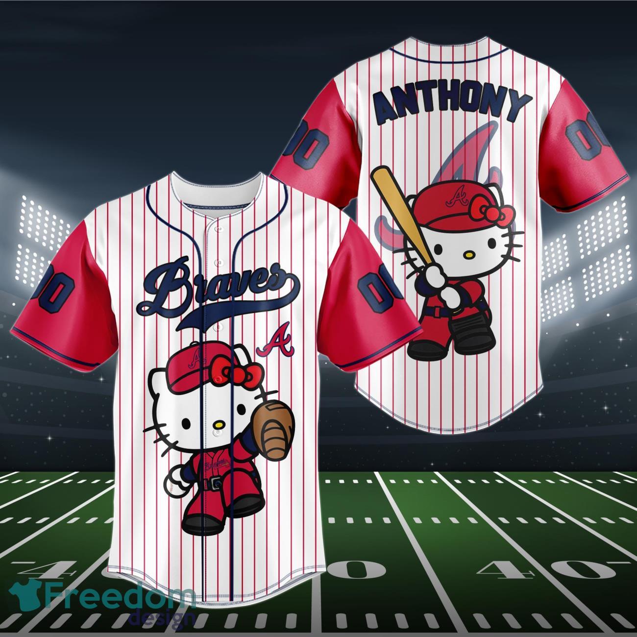 Atlanta Braves Baseball Jersey MLB Hello Kitty Custom Name
