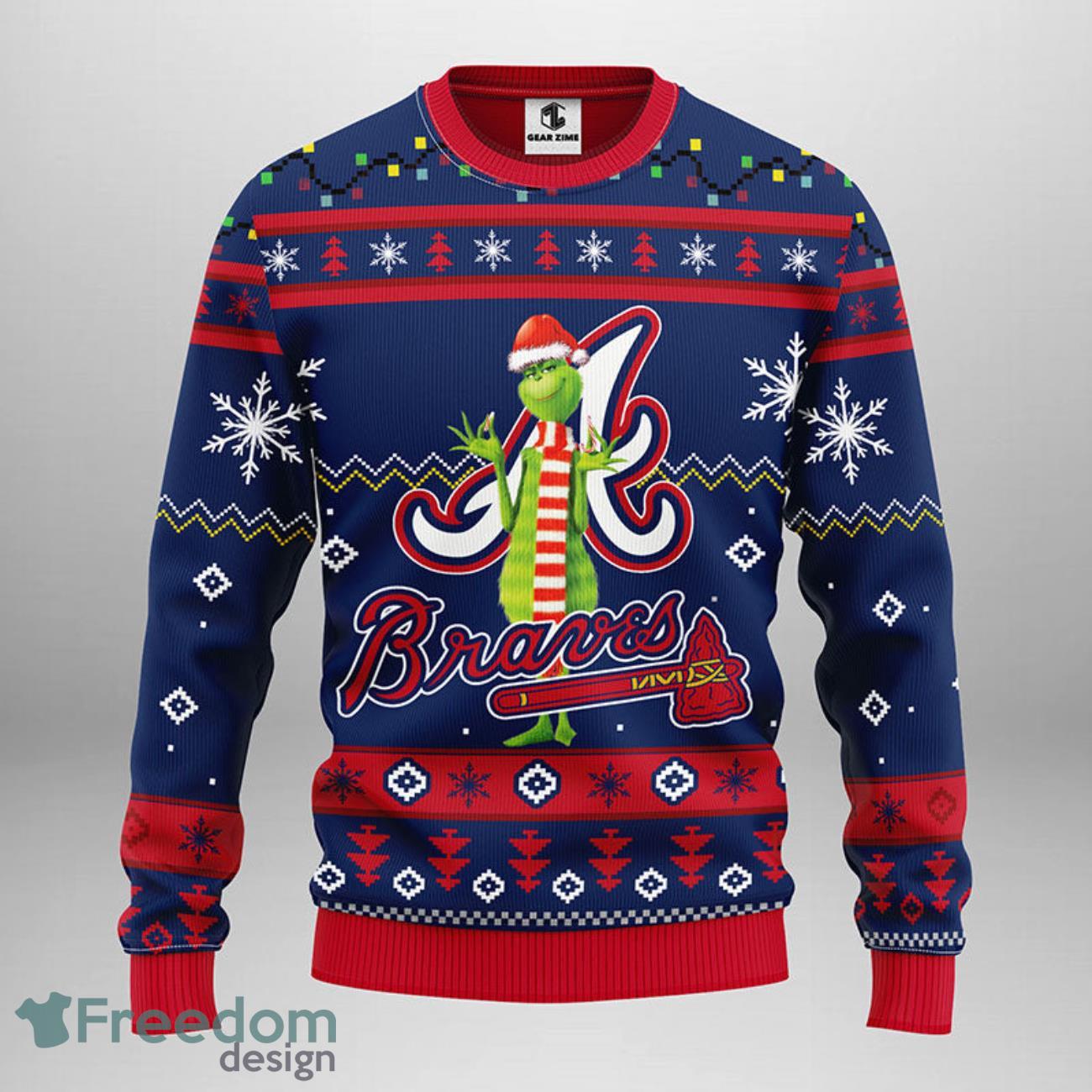 Merry Funny Atlanta Braves Gifts For Fan Merry Christmas Tree Ugly Xmas  Sweater - Freedomdesign