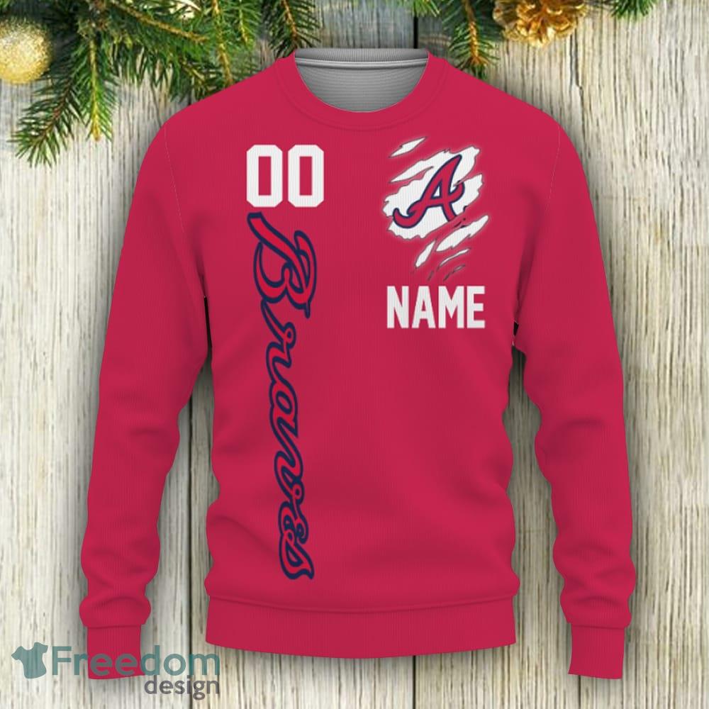 Atlanta Braves 2021 World Series Champions Ho Ho Ho 3D Custom Name Ugly  Christmas Sweater - Banantees