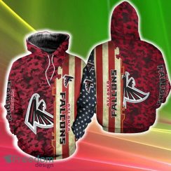 Atlanta Falcons America Flag Frosty 3D Hoodie Zip Hoodie Cold All Over Printed For Fans Gift Christmas Holidays