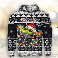 Atlanta Falcons Baby Yoda Star Wars Sports Football American 3D Unisex Christmas Hoodie Hot Trend For Fans