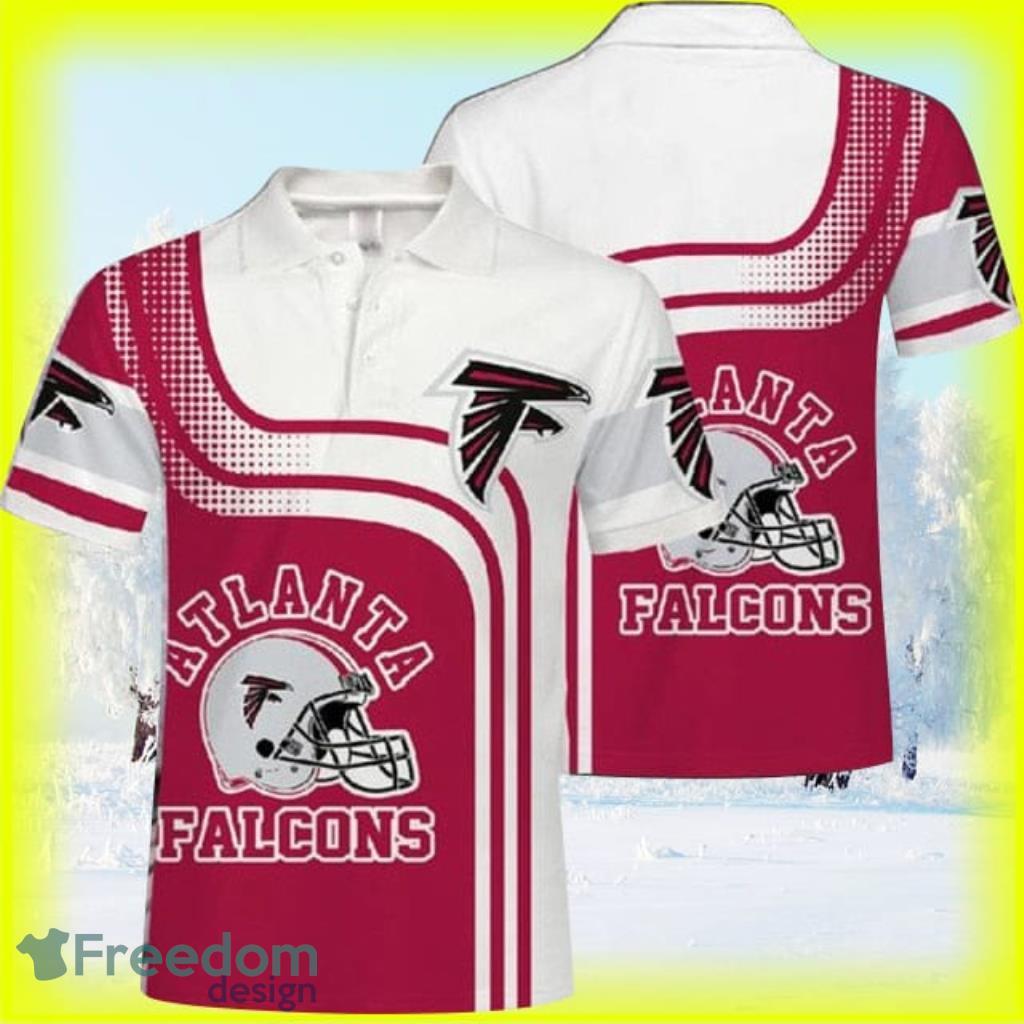 Custom Name NFL Football Atlanta Falcons Logo Golf Polo Shirt For