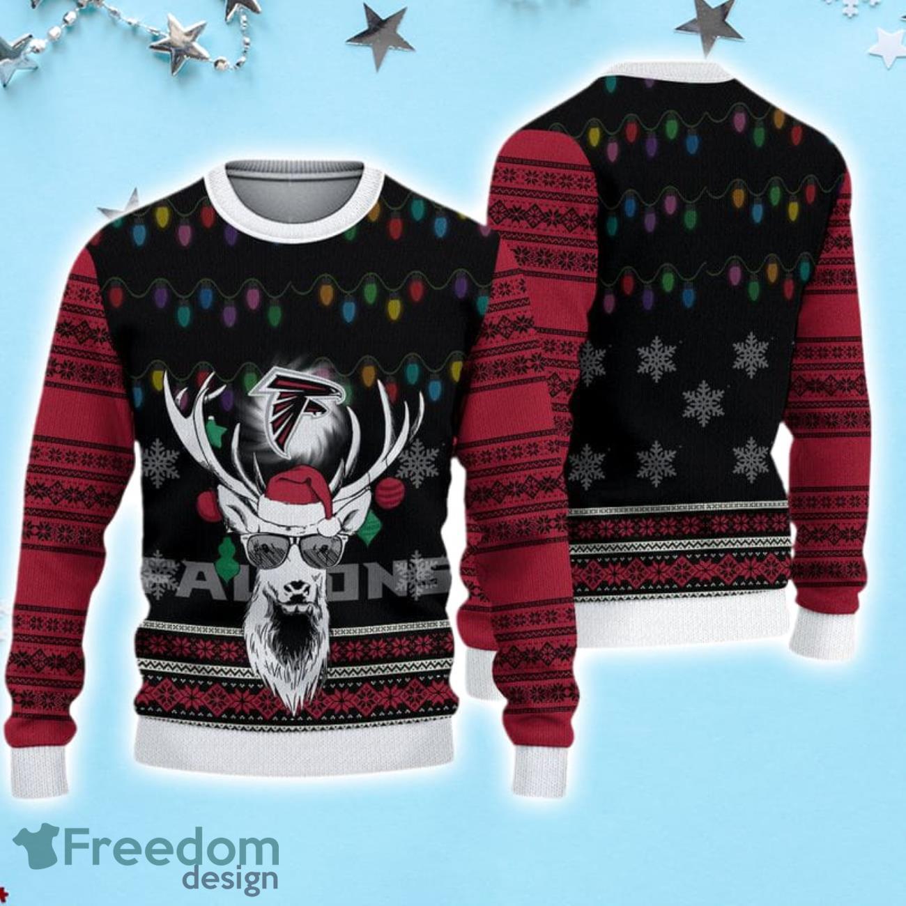 Atlanta Falcons Skull Pattern Knitted Sweater For Christmas - Freedomdesign