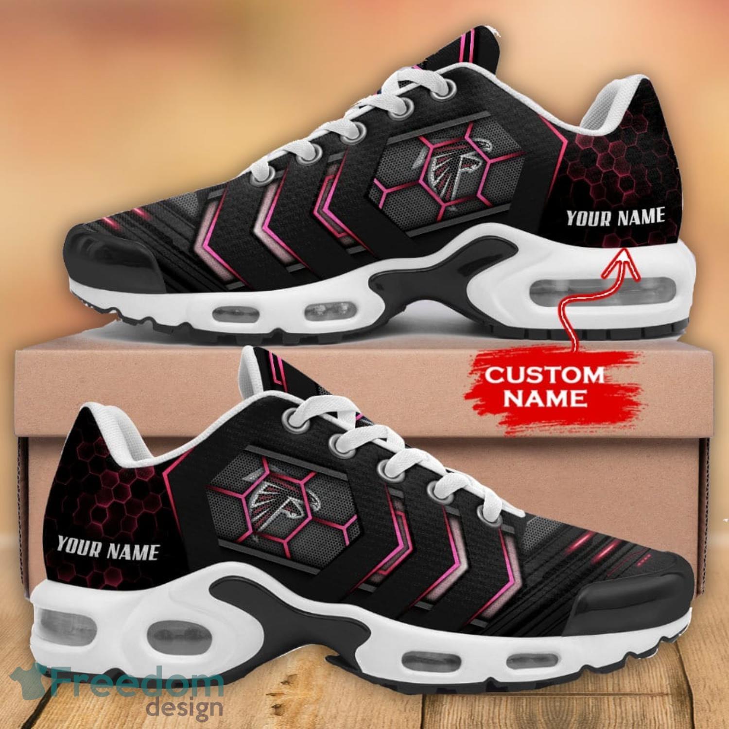 Atlanta Falcons NFL Personalized Name Air Cushion Shoes Sport Team Gift image Atlanta Falcons NFL Personalized Name Air Cushion Shoes Sport Team Gift Product Photo 1