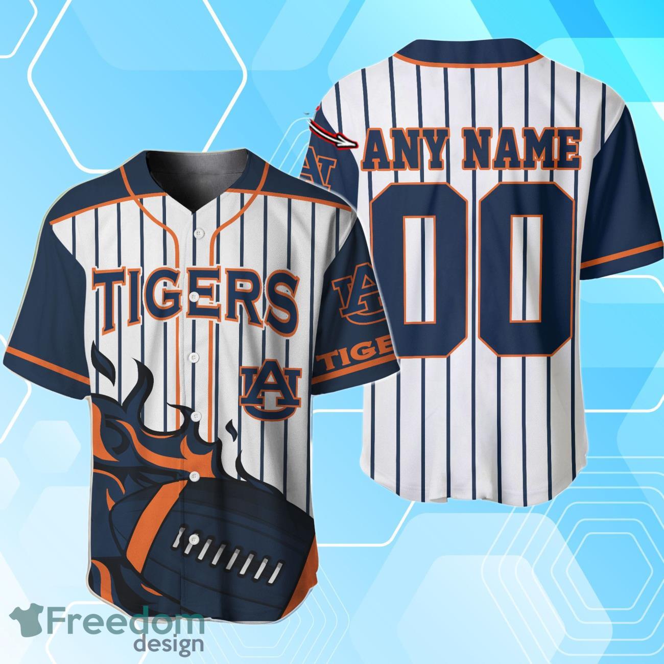 Auburn Tigers BaseBall Jersey Custom Number And Name - Freedomdesign
