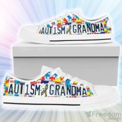 Autism Grandma Low Top Canvas Shoes