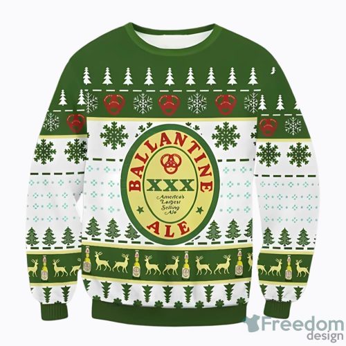 Ballantine XXX Ale AOP Ugly Christmas Sweater Christtmas Holiday Gift Gift Product Photo 1