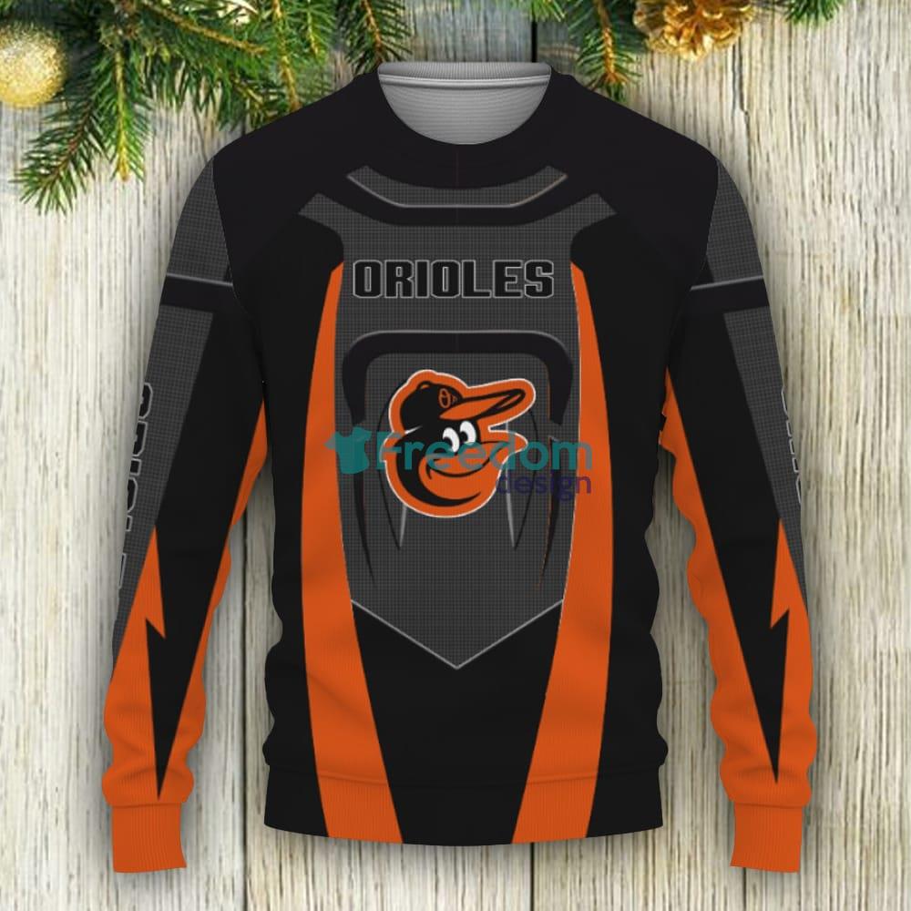 Personalized Baltimore Orioles Football Team Logo Ugly Sweater - T