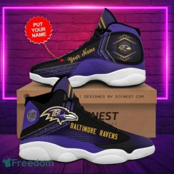 Baltimore Ravens Air Jordan 13 Custom Name Sneakers For Fans