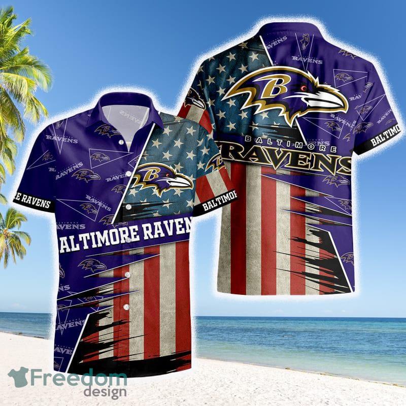 Baltimore Ravens Design 3 Beach Hawaiian Shirt Men And Women For Fans Gift  - Freedomdesign