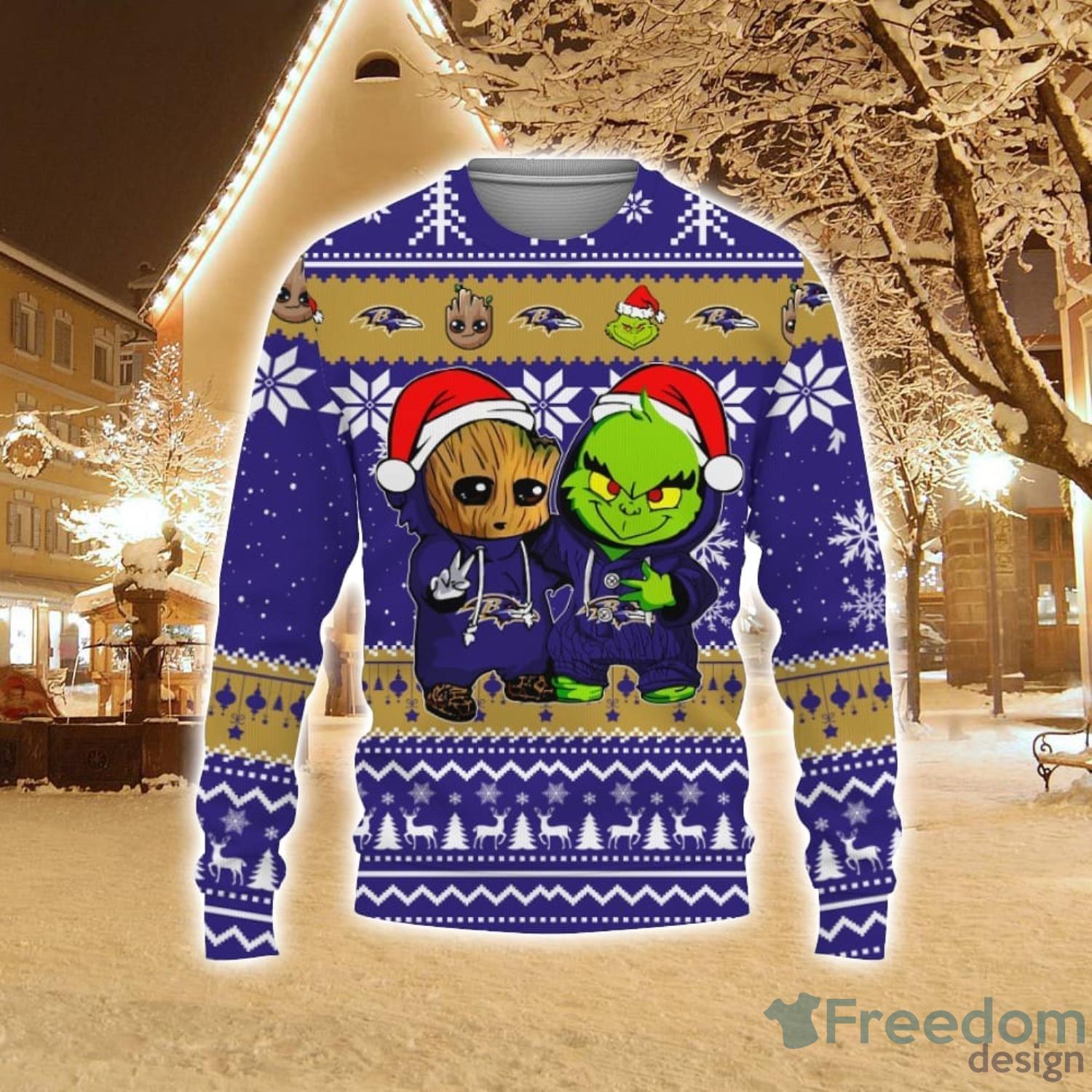 Los Angeles Clippers Baby Groot And Grinch Best Friends Football American Ugly  Christmas Sweater - Banantees