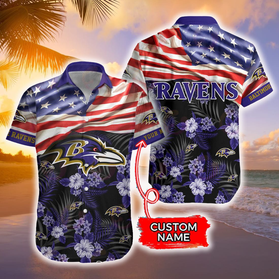 Ravens Orioles Hawaiian Shirt And Shorts