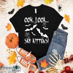 Bat Lover Sky Kittens Bats Lover Cute Gift T-Shirt Halloween Gift